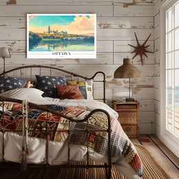 Ottawa Landscape Artistry with Historic Architecture Travel Poster