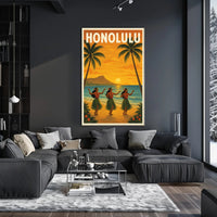 Honolulu Sunset Poster PosterGoat