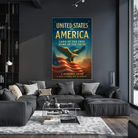Patriotic Bald Eagle Americana Poster - Cultural or Heritage Poster PosterGoat