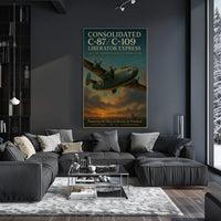Consolidated C-87 Liberator Express Vintage Aviation Poster