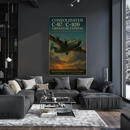 Consolidated C-87 Liberator Express Vintage Aviation Poster