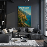Amalfi Coast Poster Wall Art for Coastal Decor Lovers