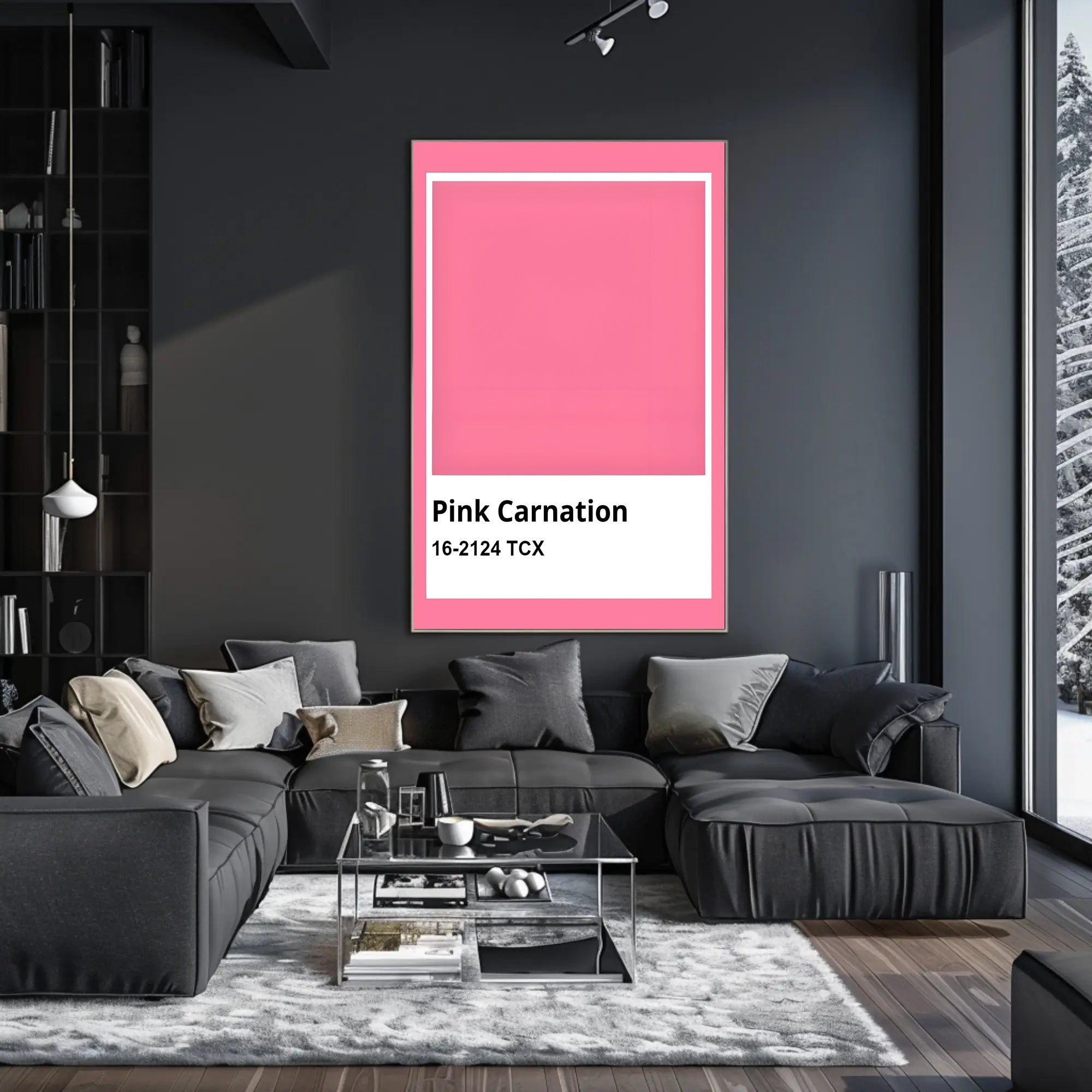 Pink Carnation Modern Color Palette Reference Poster PosterGoat