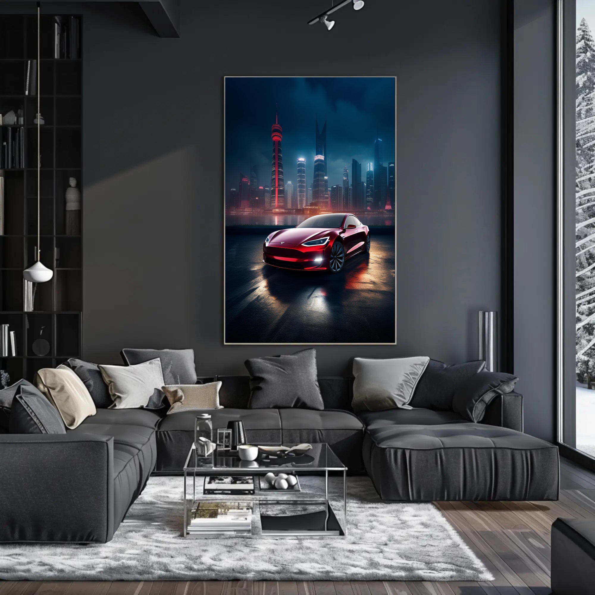 Sleek Elegance in the City Poster PosterGoat