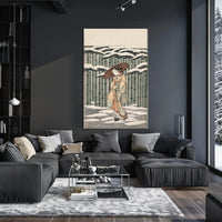 Winter Stroll in Bamboo Grove Poster