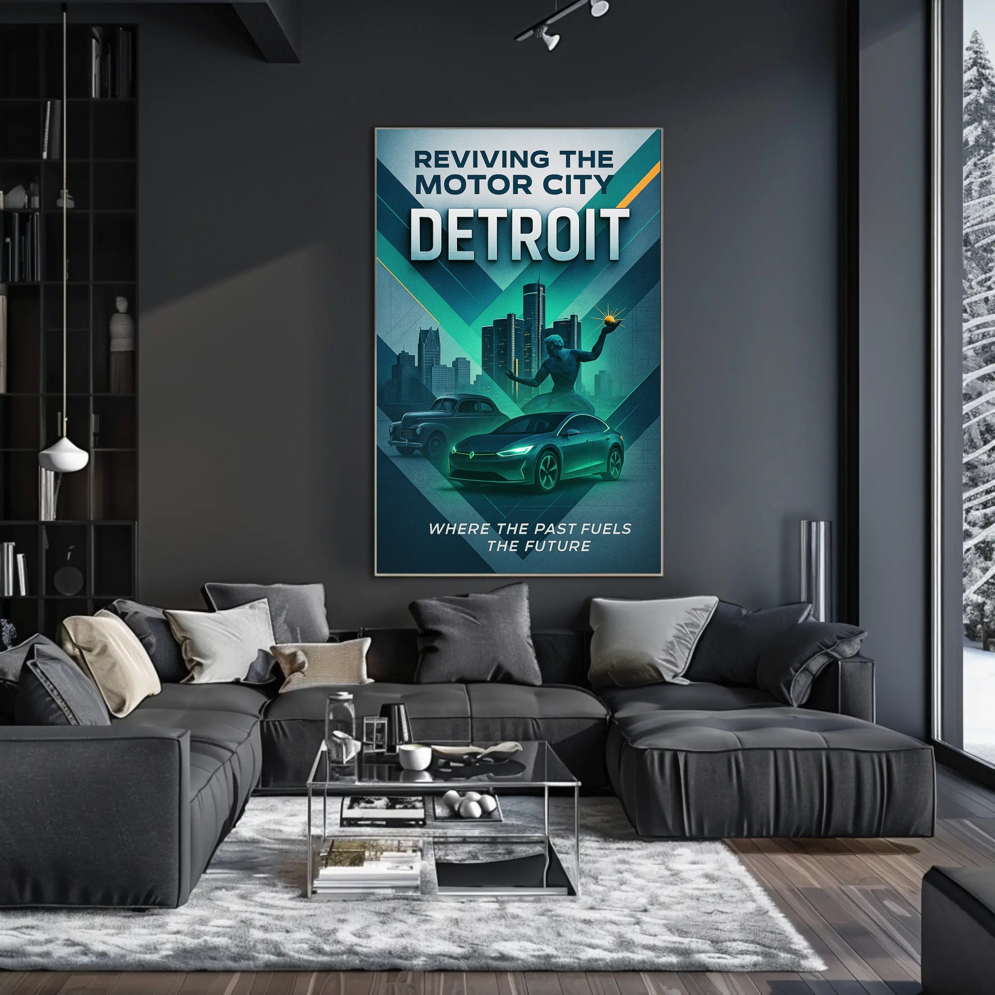 Reviving the Motor City Detroit Poster PosterGoat