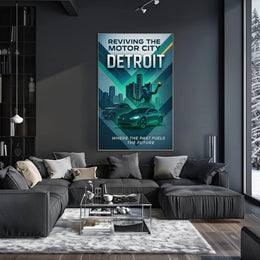 Reviving the Motor City Detroit Poster PosterGoat