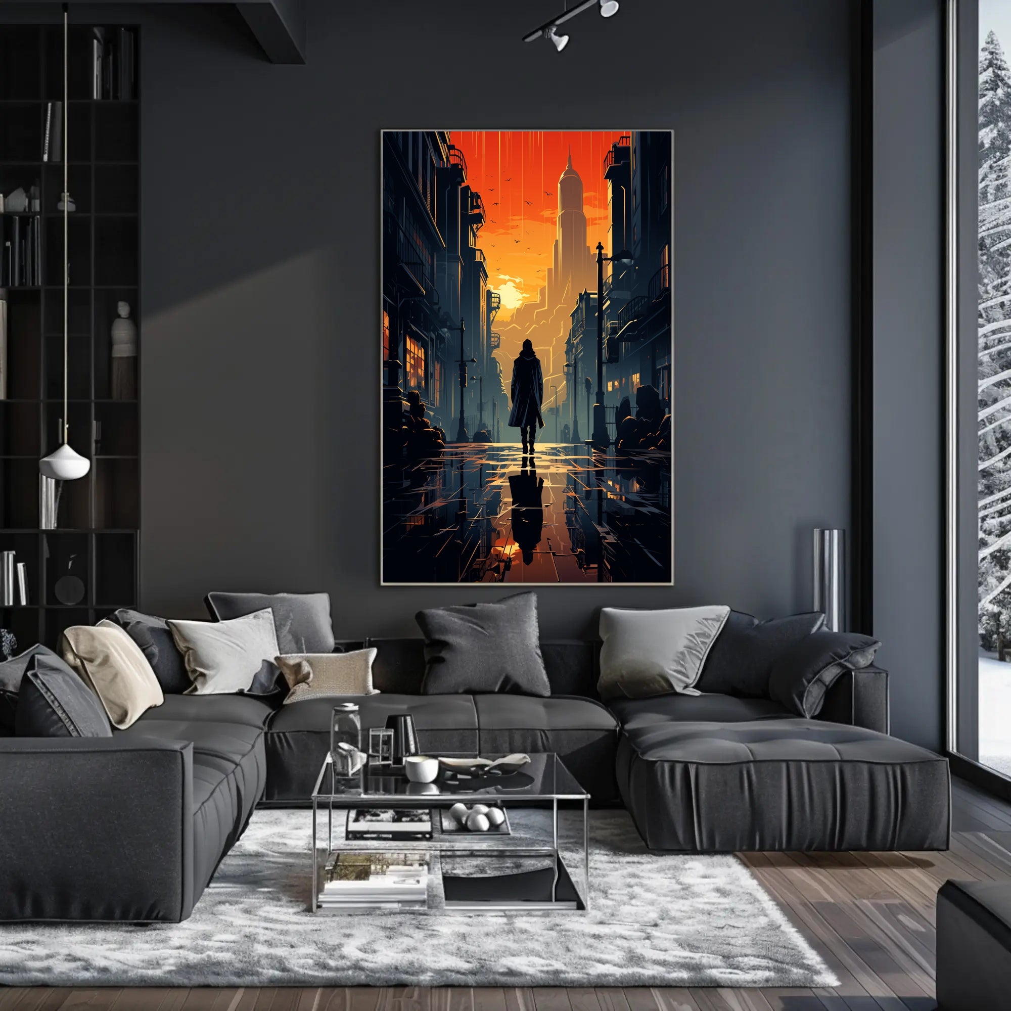 Sunset In The Cityscape Poster