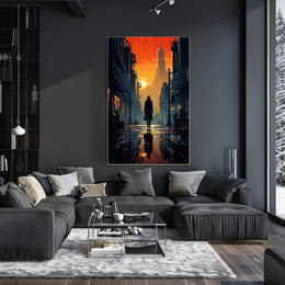 Sunset In The Cityscape Poster