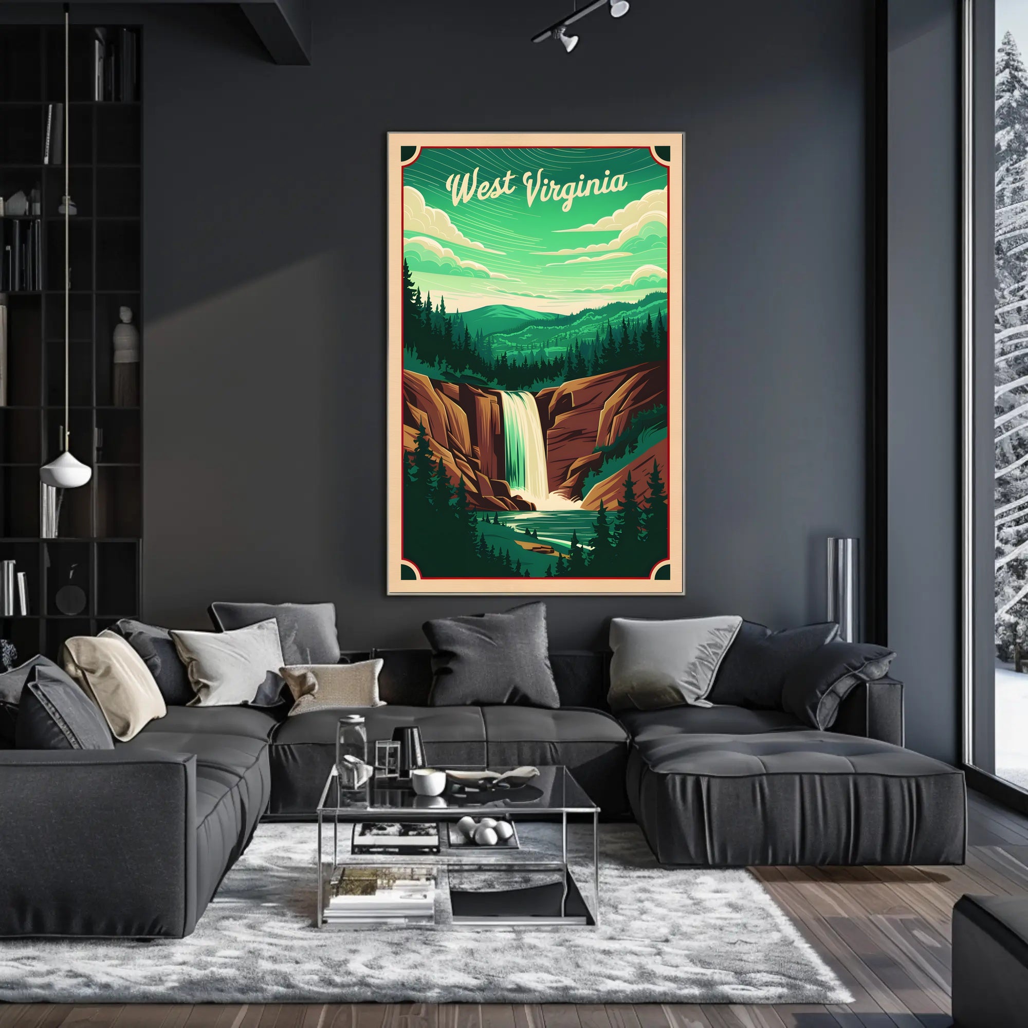 West Virginia Waterfall Poster