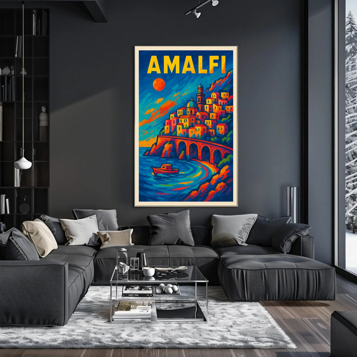 Amalfi Coast Vibrance Poster