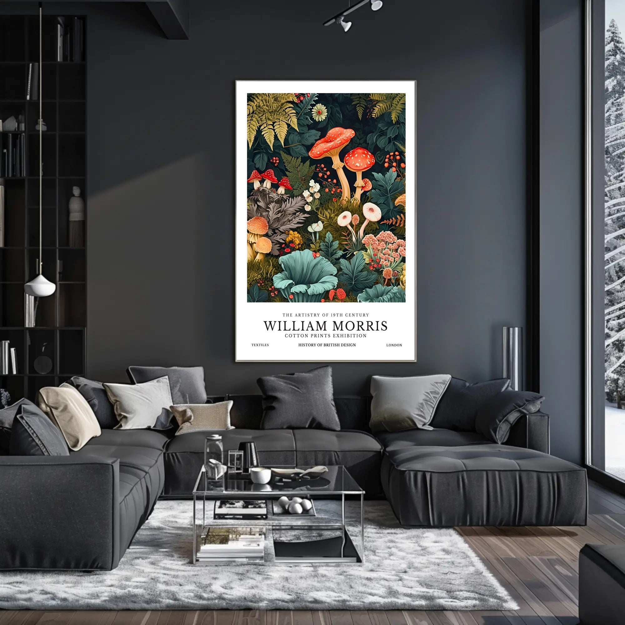 William Morris Cotton Prints Exhibition Poster