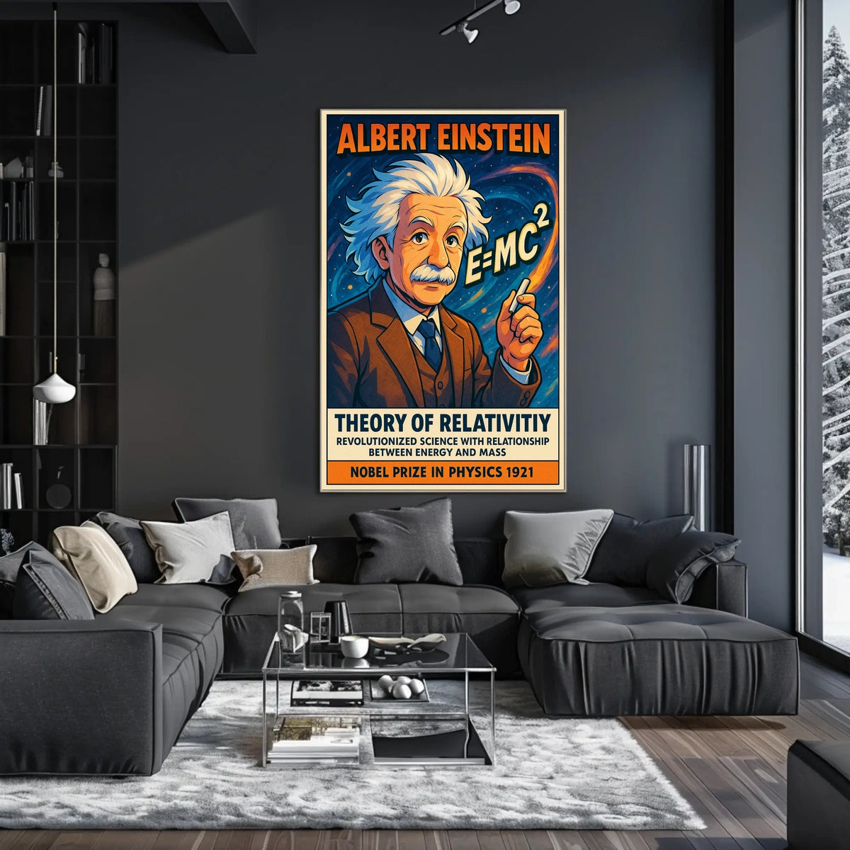 Einstein Relativity Vintage Physics Student Poster