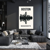 Boston Skyline Massachusetts Poster