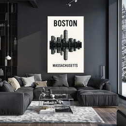 Boston Skyline Massachusetts Poster