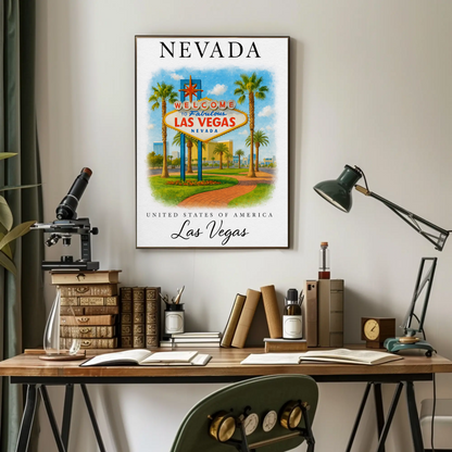 Nevada, Las Vegas Signature Series Vintage Travel Poster