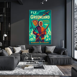 Wander In Color Fly Greenland Poster