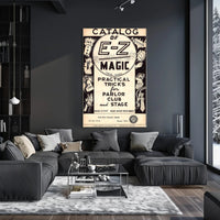 E-Z Magic Catalog Vintage Magic Tricks Artistic Poster