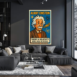 Einstein Relativity Scholarly Vintage Poster