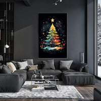 Enchanting Christmas Tree Poster: Festive Holiday Art