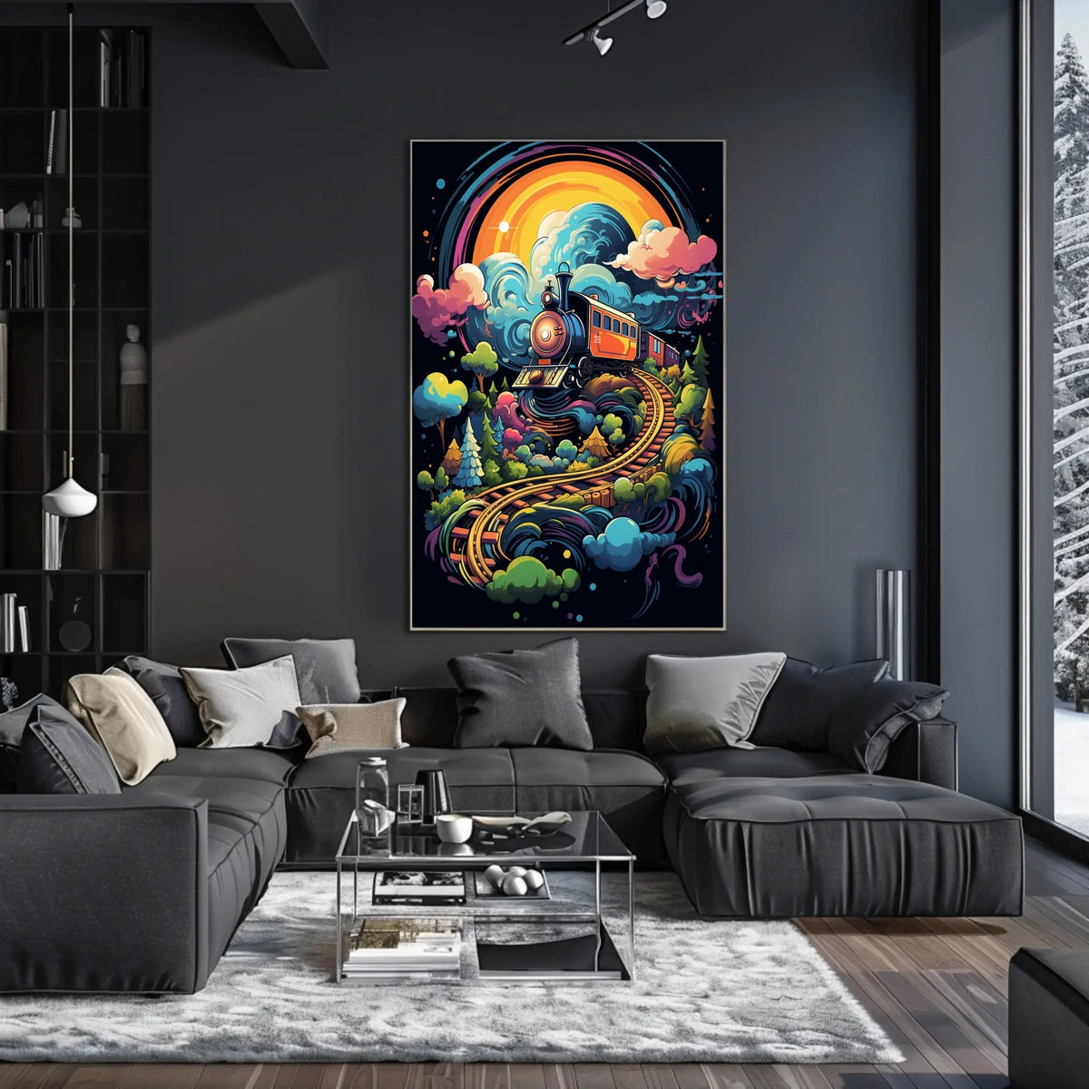 Whimsical Train Journey Poster