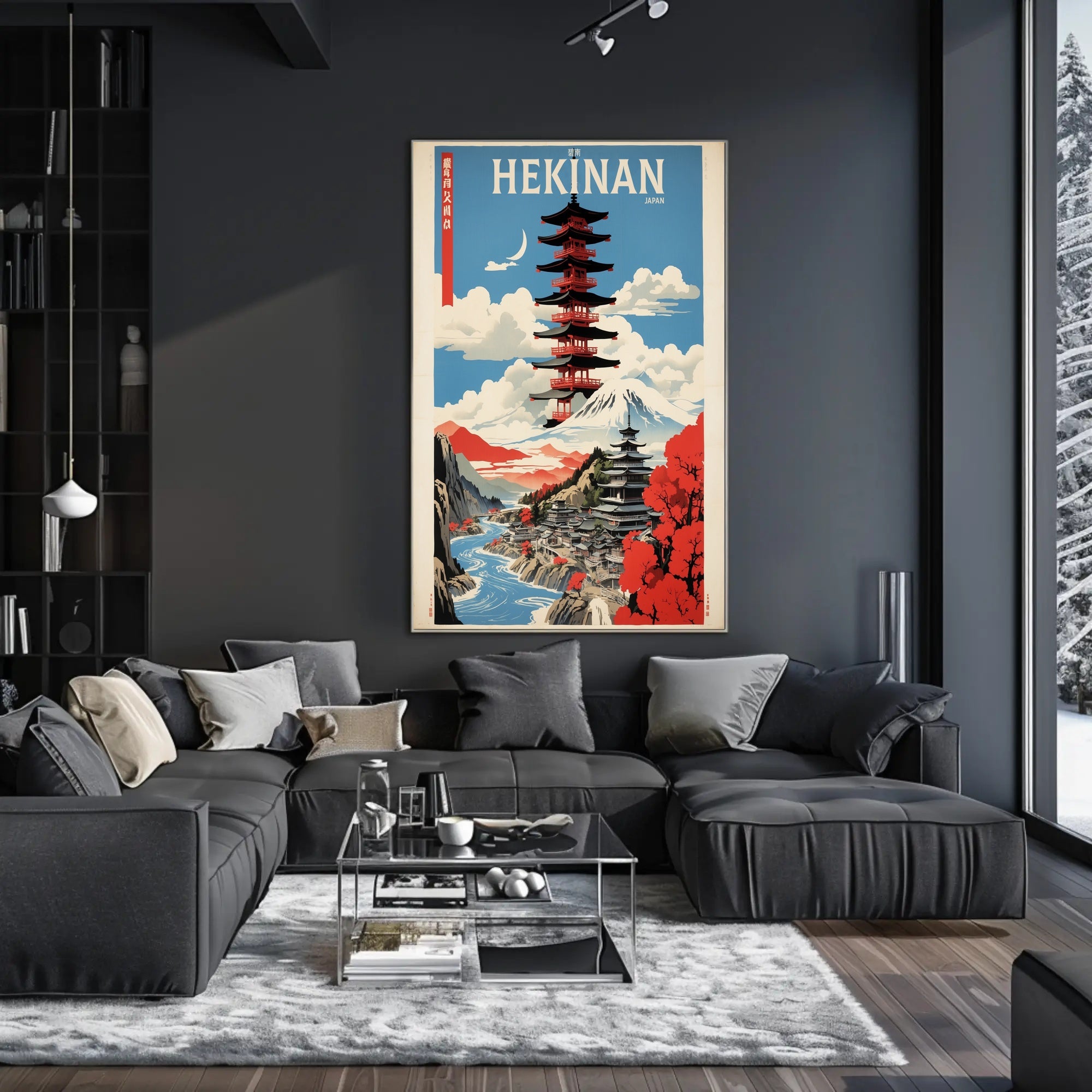 Hekinan's Tranquil Pagodas: Japanese Cultural Heritage Poster