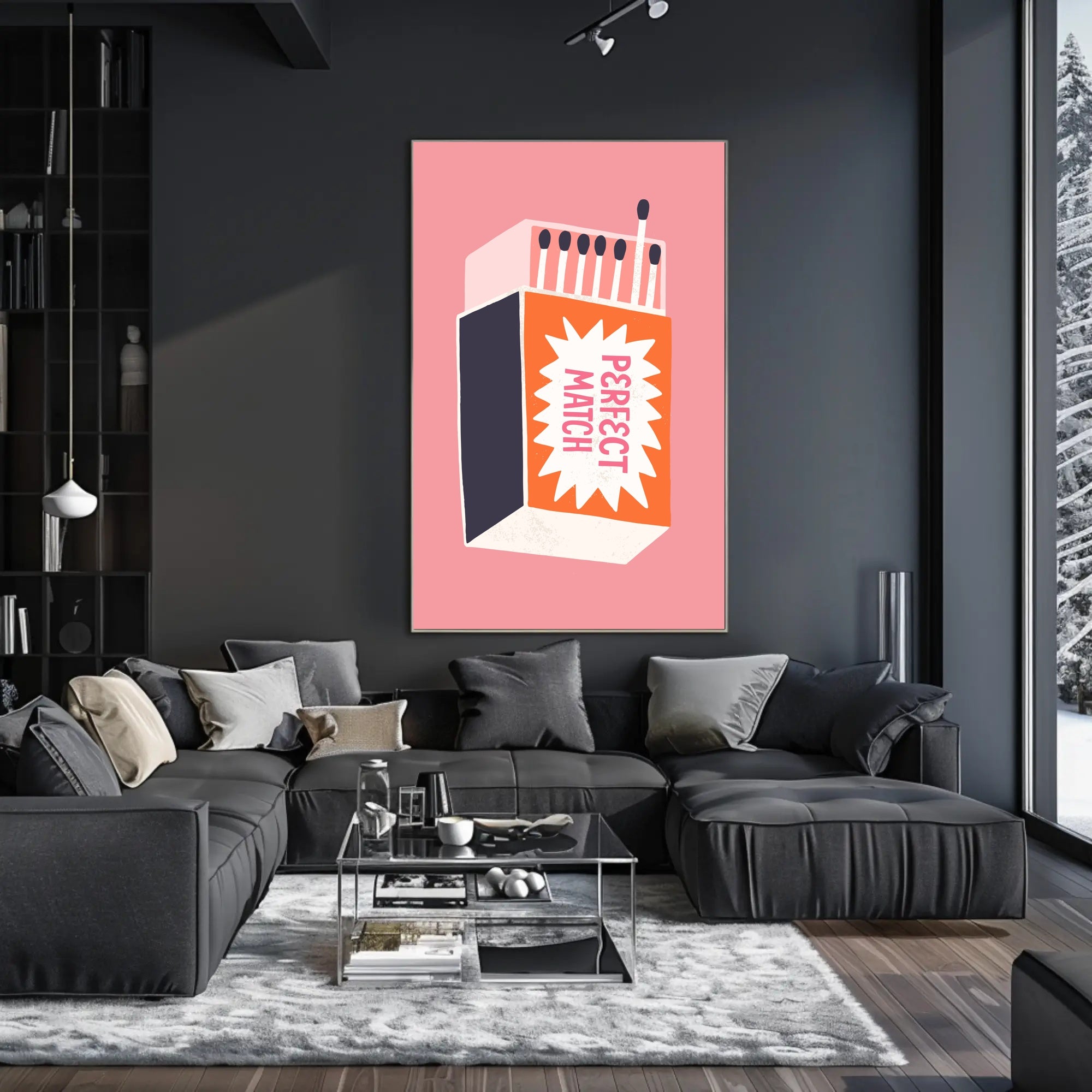 Perfect Match Graphic Art Poster - Artistic Poster PosterGoat