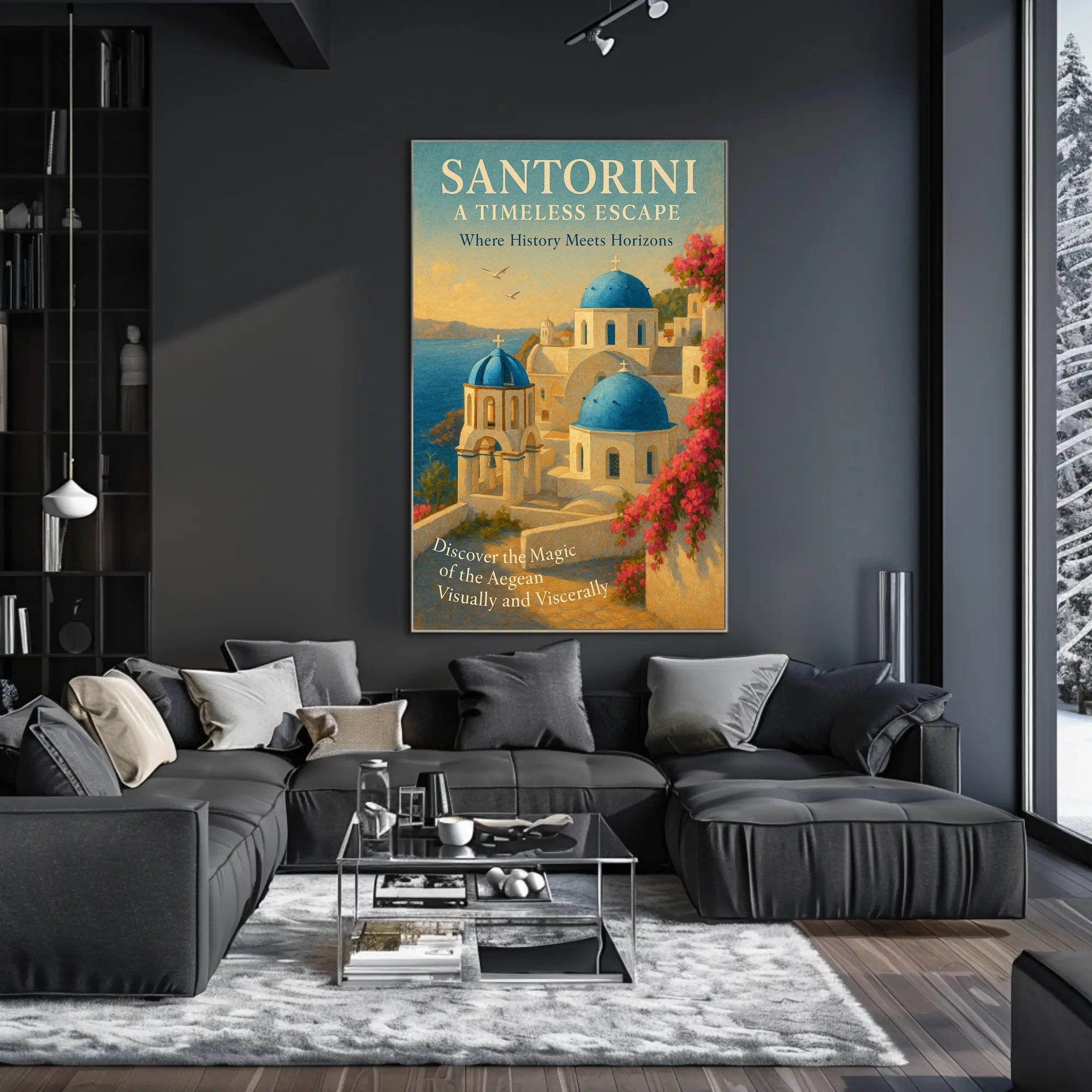 Santorini Travel Poster Timeless Escape Wall Art