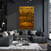Baltimore Harbor Of Lights Poster