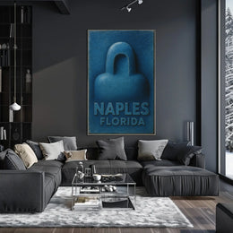 Naples Florida Artistic Poster Sunset Coast Wall Art