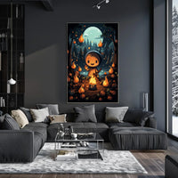 Enchanted Forest Campfire Poster