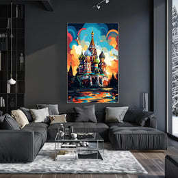 Vibrant St. BasilS Cathedral Poster