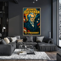 James Buchanan 15th President Poster Historical Wall Art