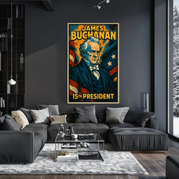 James Buchanan 15th President Poster Historical Wall Art