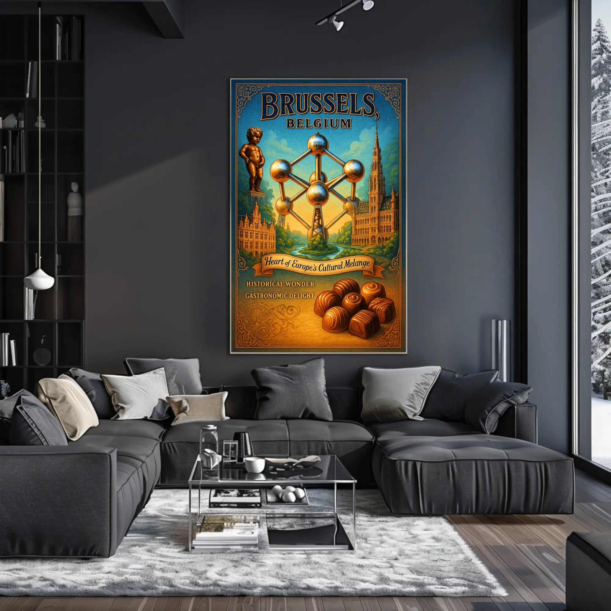 Brussels, Belgium Heart of Europe's Cultural Melange Poster