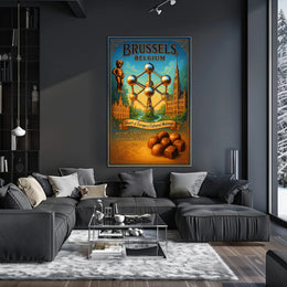 Brussels, Belgium Heart of Europe's Cultural Melange Poster