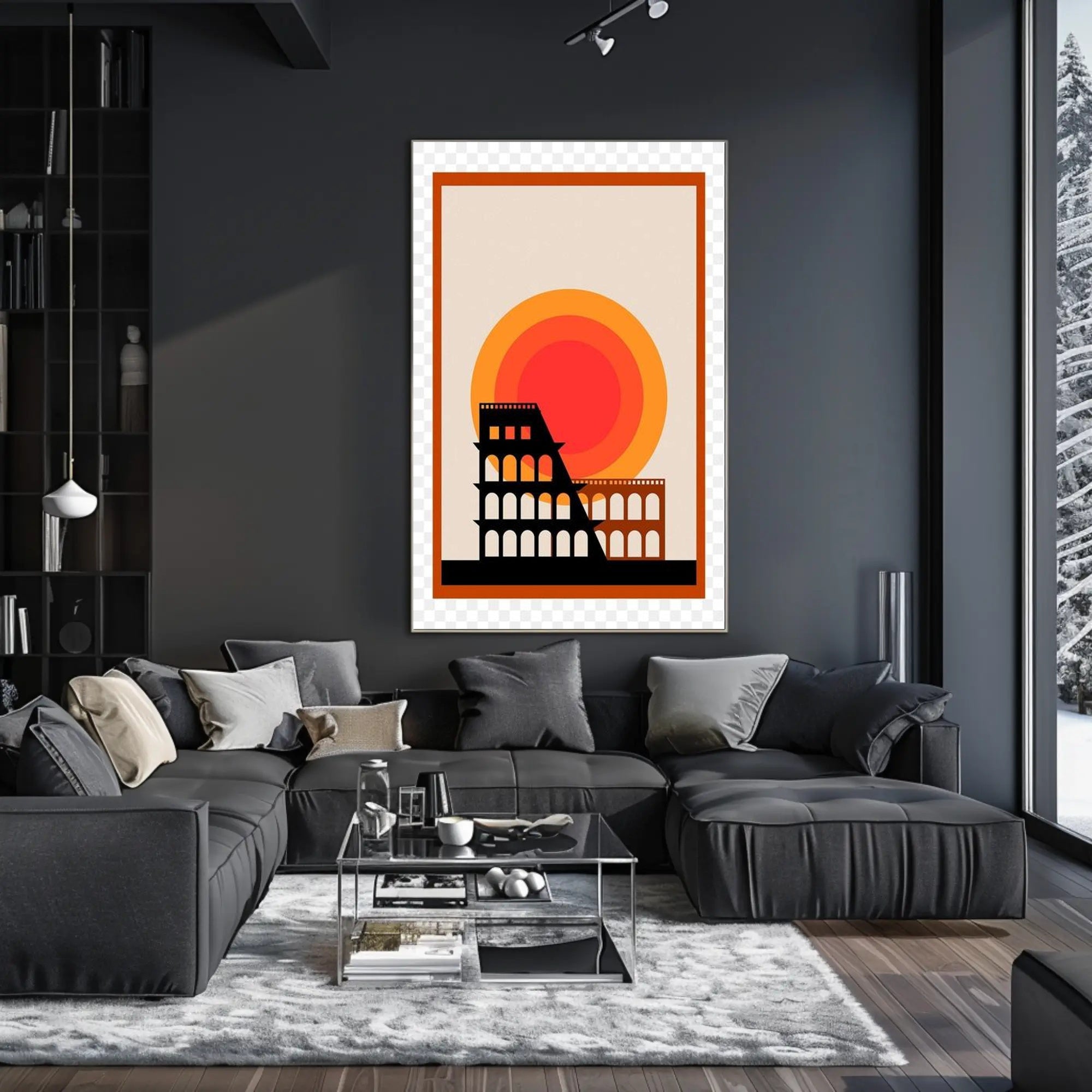 Iconic Architecture at Sunset Poster PosterGoat