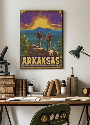 Vintage Poster Arkansas Sunset Hike
