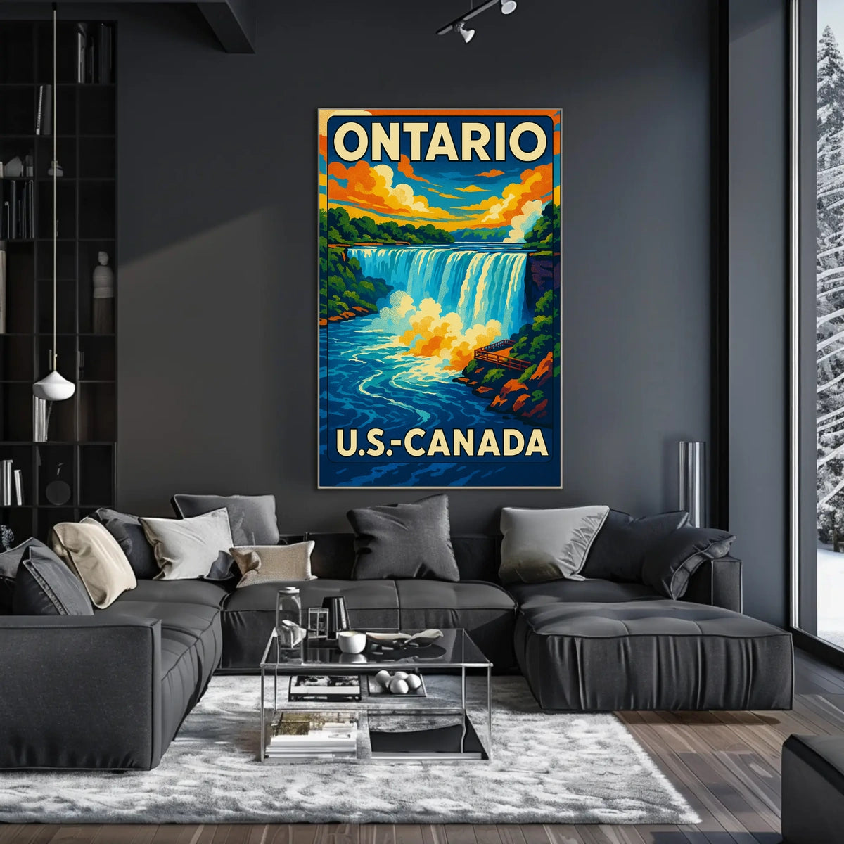 Ontario Canada United States Niagara Falls Poster