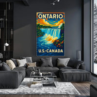 Ontario Canada United States Niagara Falls Poster