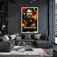 Chester A. Arthur 21st President of the United States Abstract Pop Poster