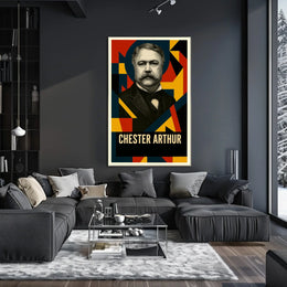 Chester A. Arthur 21st President of the United States Abstract Pop Poster