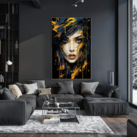 Modern Abstract Woman's Face Art Poster