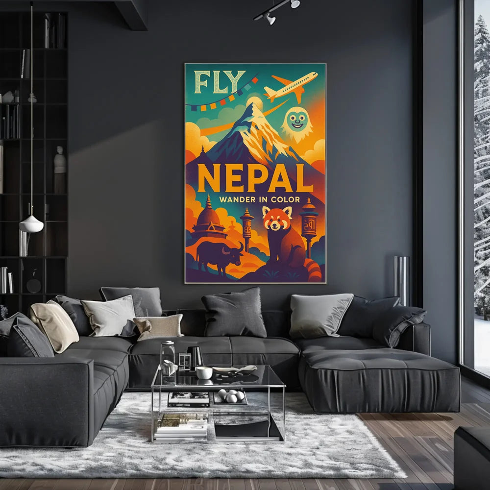 Wander in Color Nepal Adventure Travel Poster PosterGoat