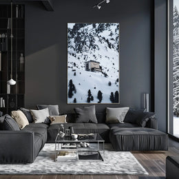 Weisshorn Alpine Serenity: Snowy Mountain Landscape Poster