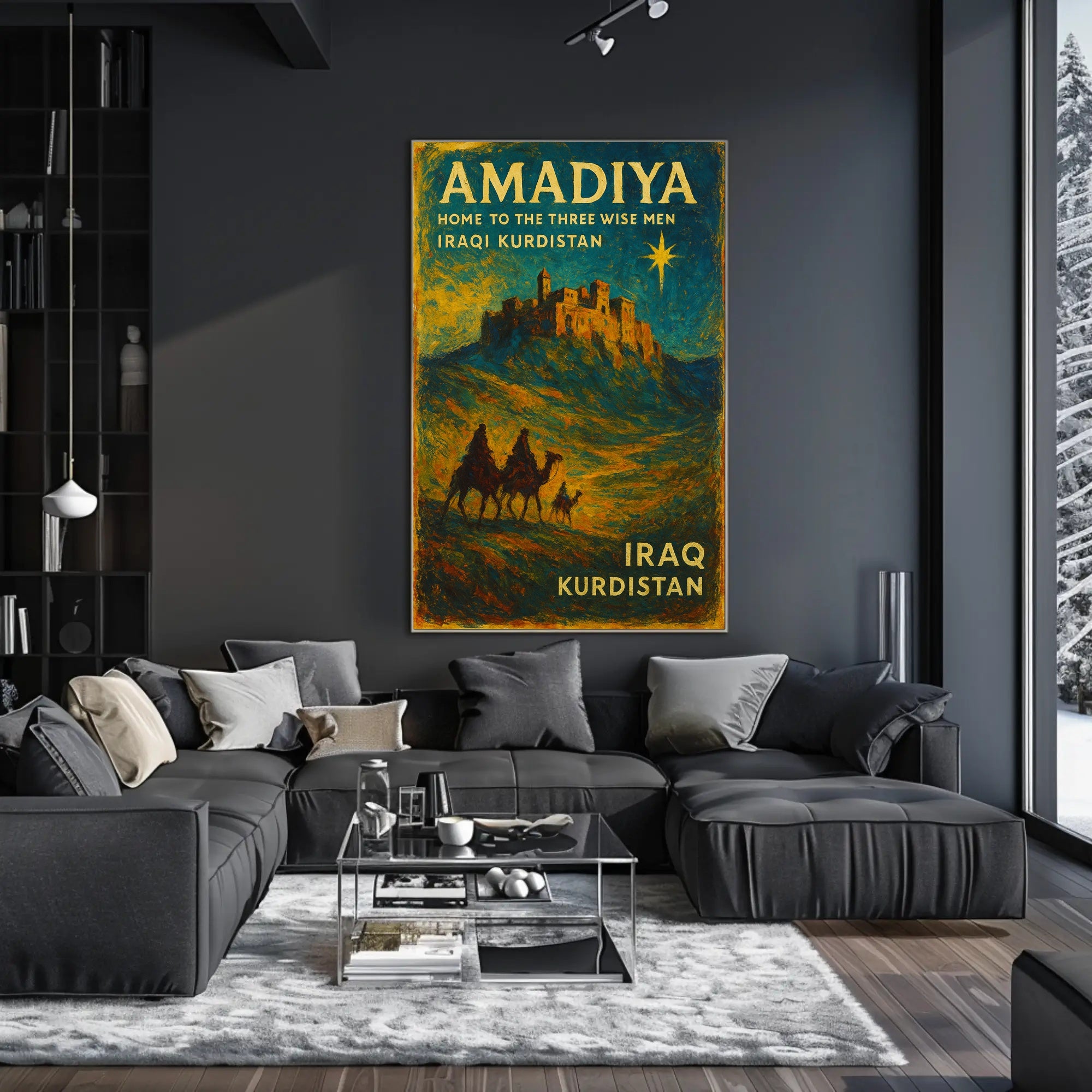 Kurdistan Amadiya Starry Fortress Impresses Cultural or Heritage Poster