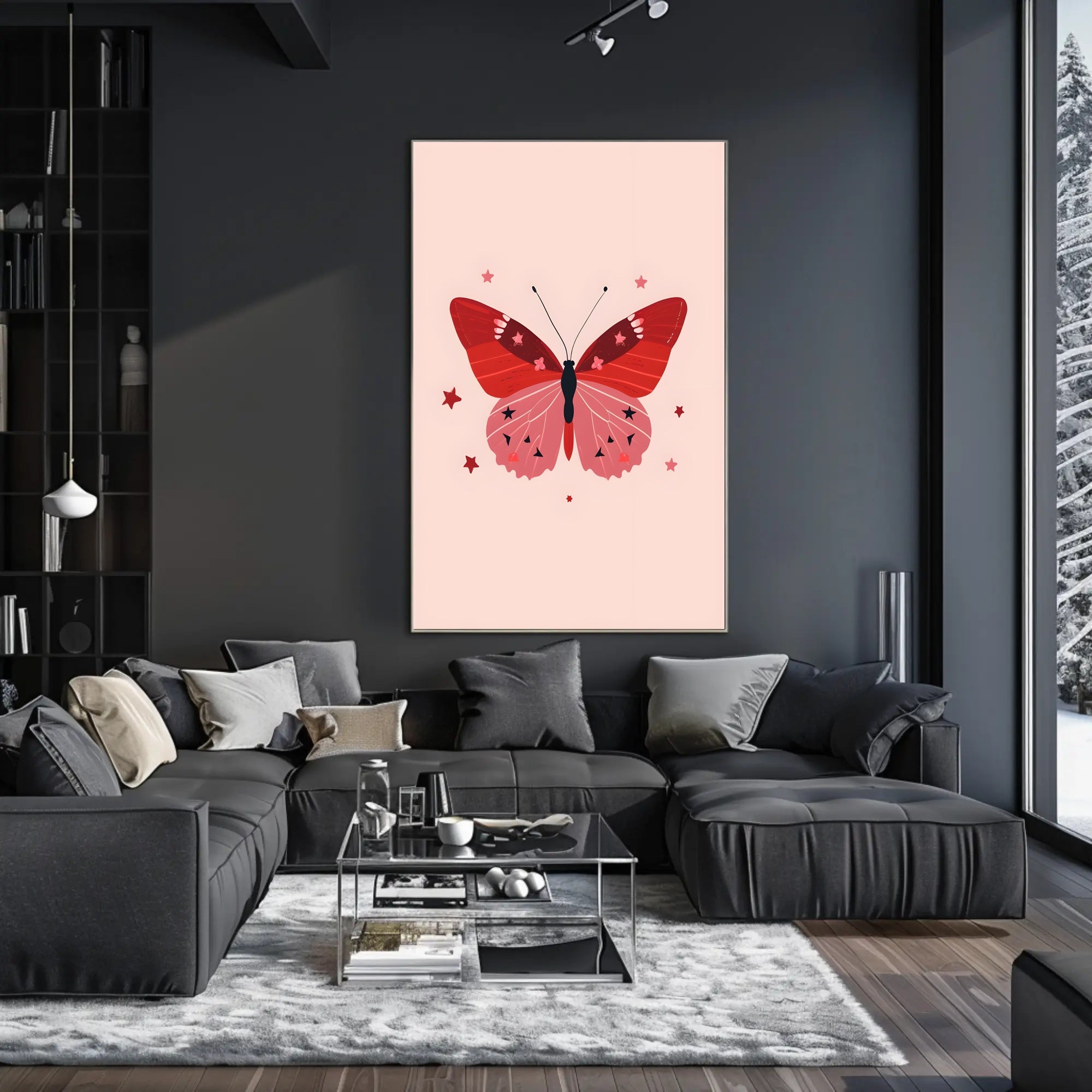 Whimsical Butterfly Art Print: Abstract or Artistic Poster PosterGoat