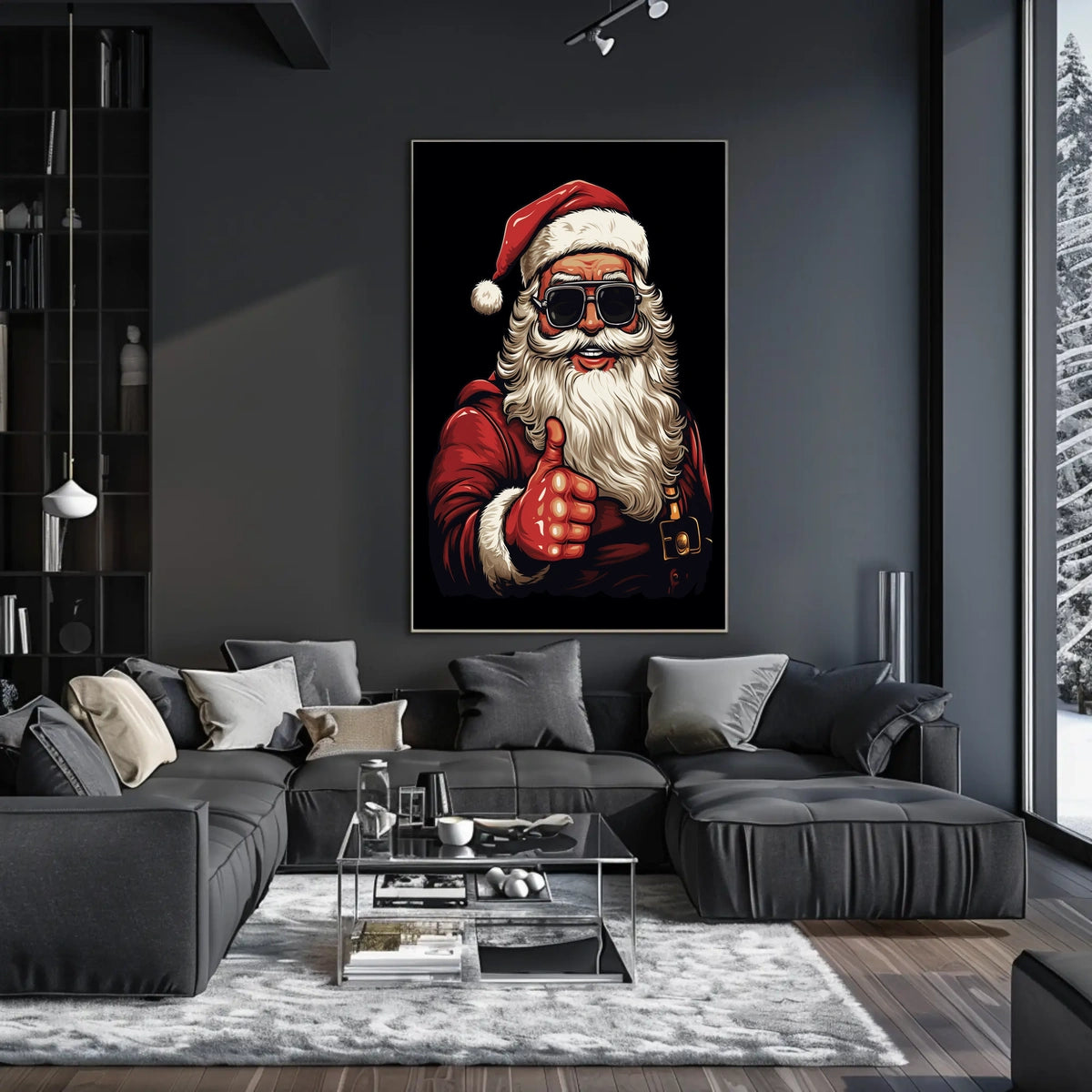 Santa's Classic Charm Art Print with Pop Culture Poster