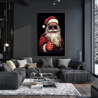 Santa's Classic Charm Art Print with Pop Culture Poster