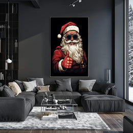 Santa's Classic Charm Art Print with Pop Culture Poster